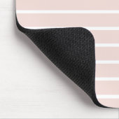 Moderne, rosa Streifen niedlich gürmisch chic Mousepad (Ecke)