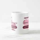 Moderne rosa süße Liebe immer Valentinstag Kaffeetasse (Mittel)