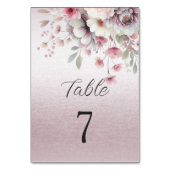 Moderne rosa Tischnummer (Rückseite)