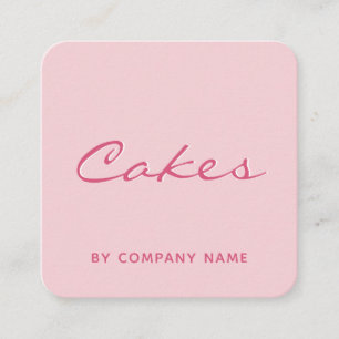 Moderne rosa Tortenbäckerei Visitenkarte