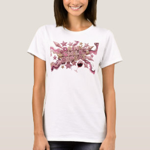 Moderne rosa TRINKEN LÄCHELN WIEDERHOLEN künstleri T-Shirt