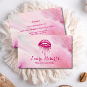 Moderne rosa Tropfsteine machen Künstler Visitenkarte