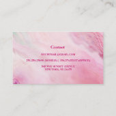 Moderne rosa Tropfsteine machen Künstler Visitenkarte (Rückseite)
