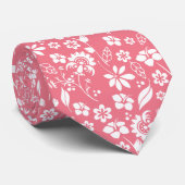 Moderne rosa tropische Blume Krawatte (Gerollt)