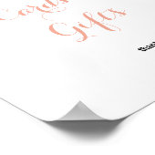 Moderne rosa tropische Blumenkarten und Geschenksc Poster (Ecke)