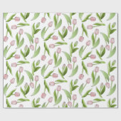 Moderne rosa Tulip Geschenkpapier (Flach)