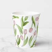 Moderne rosa Tulip Pappbecher (Vorderseite)