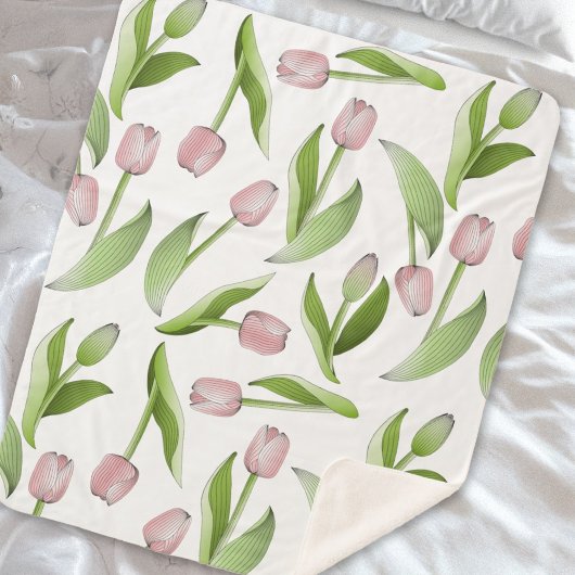 Moderne rosa Tulip Sherpadecke