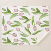 Moderne rosa Tulip Sherpadecke (Vorderseite (Horizontal))