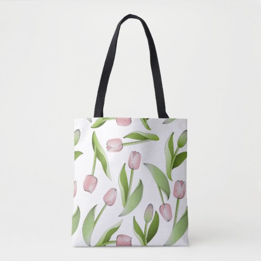Moderne rosa Tulip Tasche (Vorderseite)