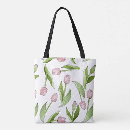Moderne rosa Tulip Tasche (Rückseite)