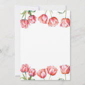 Moderne Rosa Tulips Blumenmütter Tag Brunch Einladung (Rückseite)