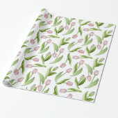 Moderne rosa Tulpe Geschenkpapier (Ungerollt)