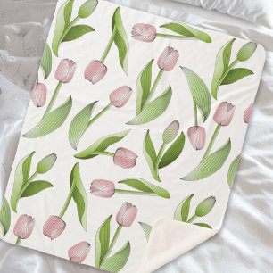 Moderne rosa Tulpe Sherpadecke