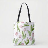 Moderne rosa Tulpe Tasche (Vorderseite)