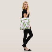 Moderne rosa Tulpe Tasche (Am Model)