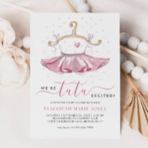 Moderne rosa Tutu Ballerina Ballet Girl Babydusche