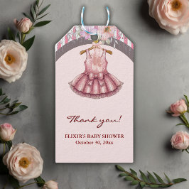 Moderne rosa Tutu Ballerina Ballet Girl Babydusche Geschenkanhänger