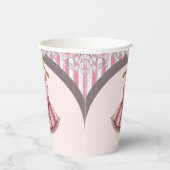 Moderne rosa Tutu Ballerina Ballet Girl Babydusche Pappbecher (Rechts)