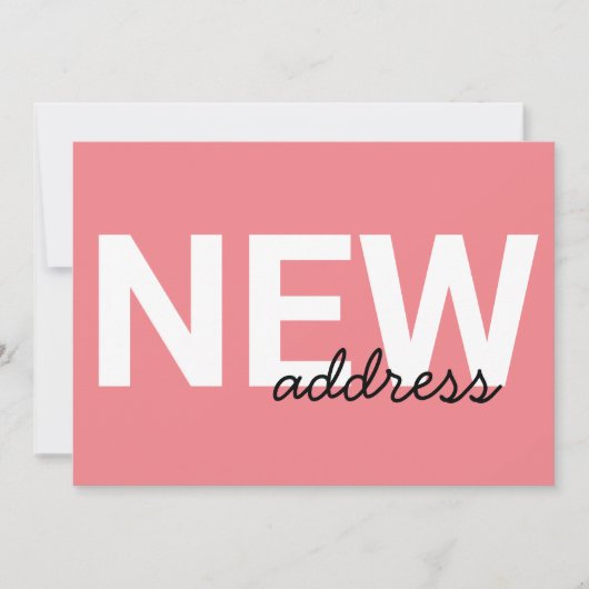 Moderne rosa Typografie-Ankündigung Karte (Vorderseite)