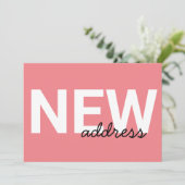 Moderne rosa Typografie-Ankündigung Karte (Stehend Vorderseite)