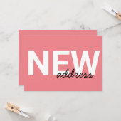 Moderne rosa Typografie-Ankündigung Karte (Vorderseite/Rückseite Beispiel)