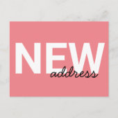 Moderne rosa Typografie-Ankündigung Postkarte (Vorderseite)