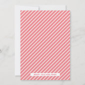 Moderne rosa Typografie Baby Girl Foto Aqiqah Einladung (Rückseite)