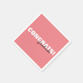 Moderne rosa Typografie Glückwunsch Graduate Serviette (Ecke)