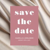 Moderne, rosa Typografie Save The Date