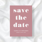 Moderne, rosa Typografie Save The Date
