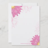 Moderne rosa u. weiße einladung (Rückseite)