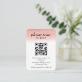 Moderne rosa UAWG mit QR-Code Begleitkarte (Stehend Vorderseite)