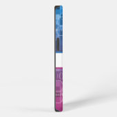 Moderne rosa und blaue Binärcode individuell iPhone Hülle (Rechte Seite)