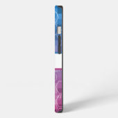 Moderne rosa und blaue Binärcode individuell iPhone Hülle (Linke Seite)