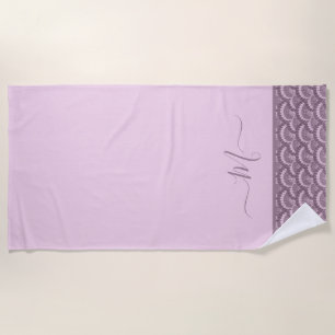 Moderne Rosa und Burgund Seashell Muschel Elegant Strandtuch