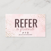 Moderne Rosa- und Gold-Karte Visitenkarte (Vorderseite)