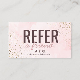 Moderne Rosa- und Gold-Karte Visitenkarte