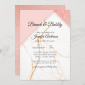 Moderne Rosa- und Golddusche (Vorne/Hinten)