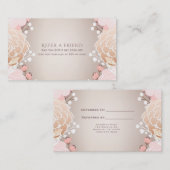 Moderne rosa und goldene Flora Botanischer Garten Empfehlungskarte (Vorne/Hinten)