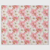 Moderne rosa und goldene Geburtstagsgeschenkverpac Geschenkpapier (Flach)