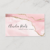Moderne rosa und goldene Zeitung Visitenkarte (Vorderseite)