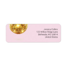 Moderne Rosa und Goldglam Disco Ball Chic Elegante