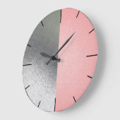 Moderne, rosa und grau große wanduhr (Winkel)