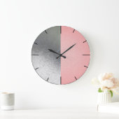 Moderne, rosa und grau große wanduhr (Zuhause)