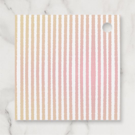 Moderne rosa und graue Elephant Monogram Custom Geschenkanhänger (Rückseite)