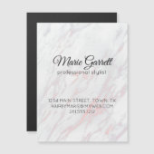Moderne, rosa und graue Marmorplatte Magnetic Magnetkarte (Vorne/Hinten)
