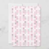 Moderne rosa und graue Quadrate Prüfmuster (Rückseite)