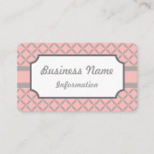 Moderne rosa und graue Visitenkarte (Vorderseite)