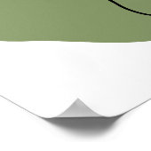 Moderne, rosa und grüne Abstrakte Rose Art Poste Poster (Ecke)